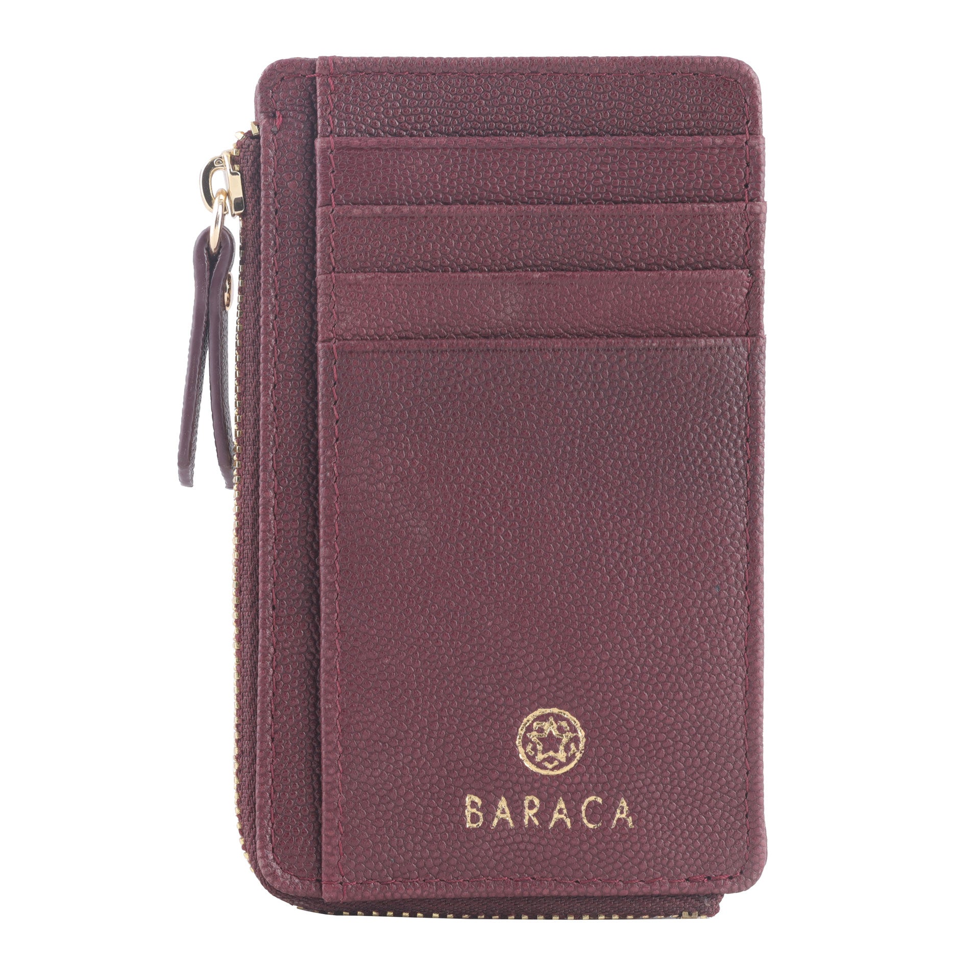 BOW CARD CASE - BURGUNDY