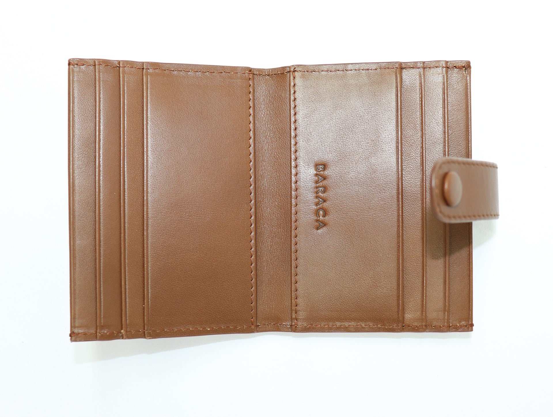 QUILTED CARD HOLDER - BROWN