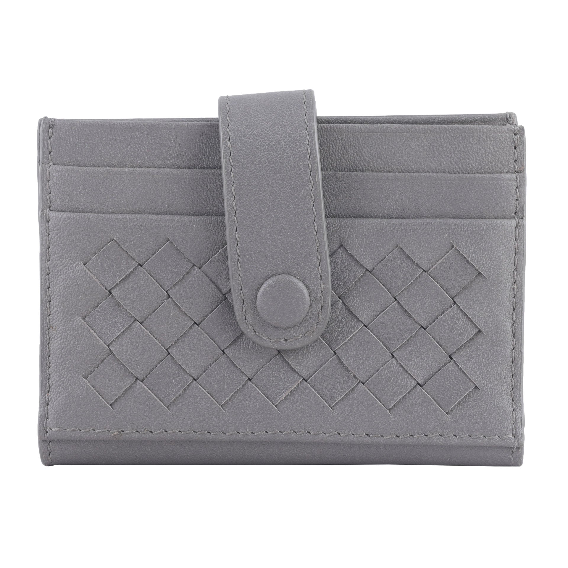 QUILTED CARD HOLDER - GREY