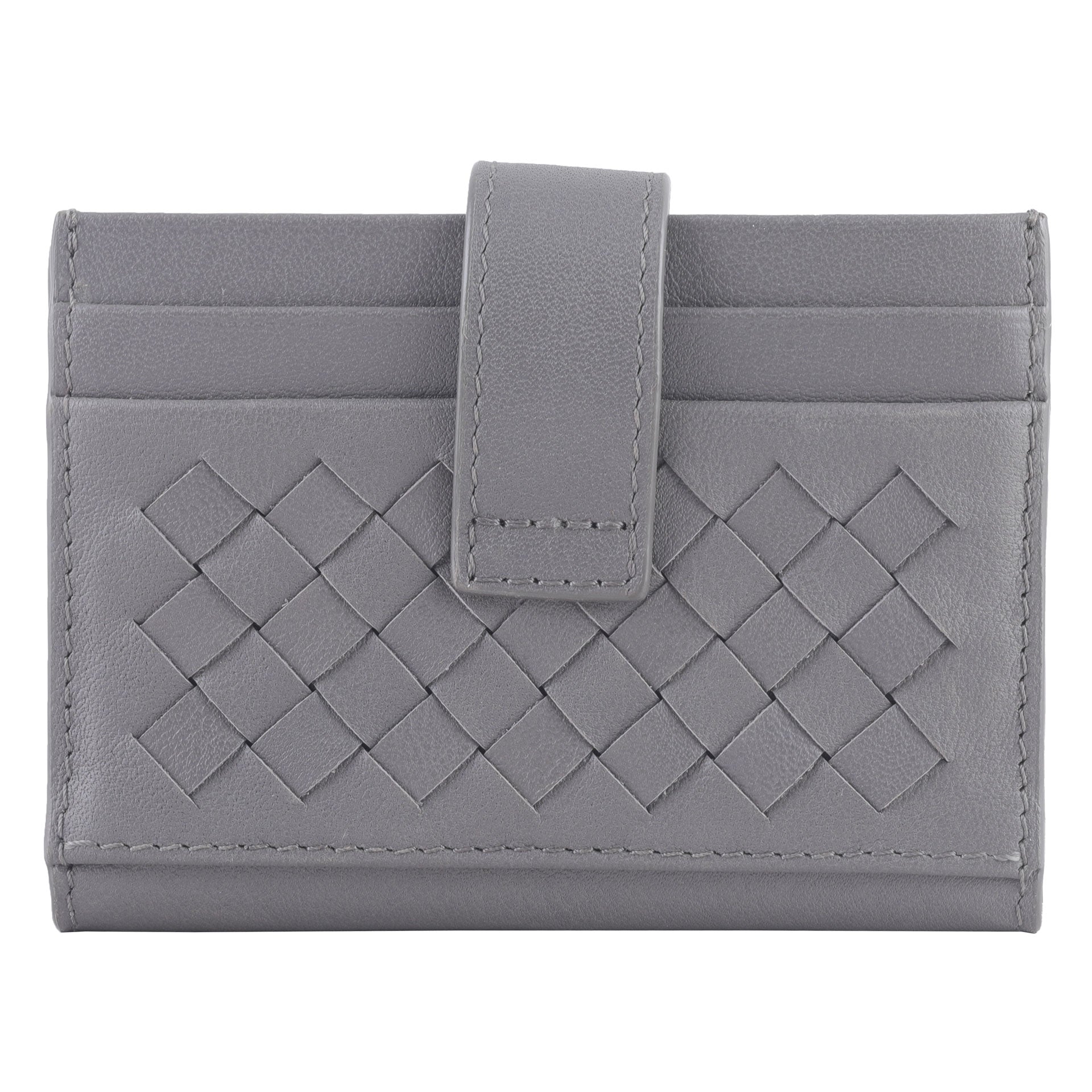 QUILTED CARD HOLDER - GREY