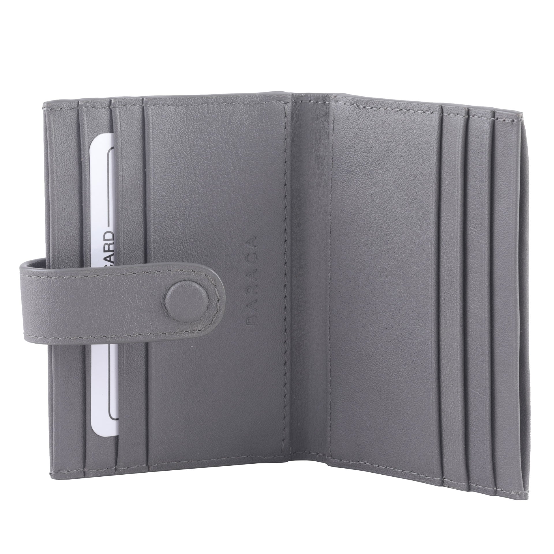 QUILTED CARD HOLDER - GREY