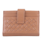 QUILTED CARD HOLDER - TAN
