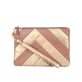 NOB HILL POUCH - BROWN & GOLD