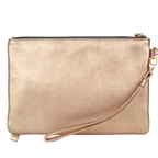 NOB HILL POUCH - BROWN & GOLD